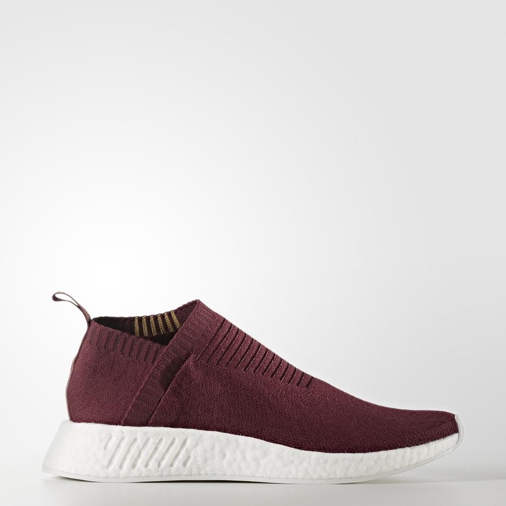 Adidas Men's NMD_CS2 Primeknit Originals Shoes Burgundy/Gold/White Ireland CQ1870